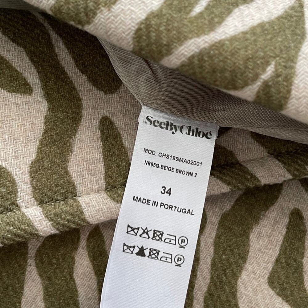 See by Chloé Zebra Green Coat - Picture 8 of 9